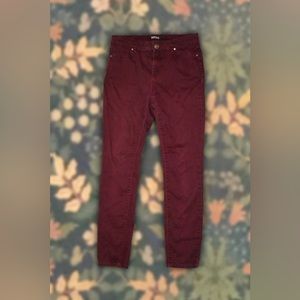 Buffalo Maroon Skinny Jeans Sz 6